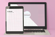 Front Laptop and Tablet Mockup, an iPad Mockup by skybluecreative (Thumbnail 2 of 2)