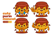 Purin Mascot Vector Pack, an Illustration by MEDZ (Thumbnail 3 of 5)