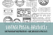 Postal Brushes for PS/PRO, a Brush Add-On by Polka Dot Pixels (Thumbnail 1 of 4)