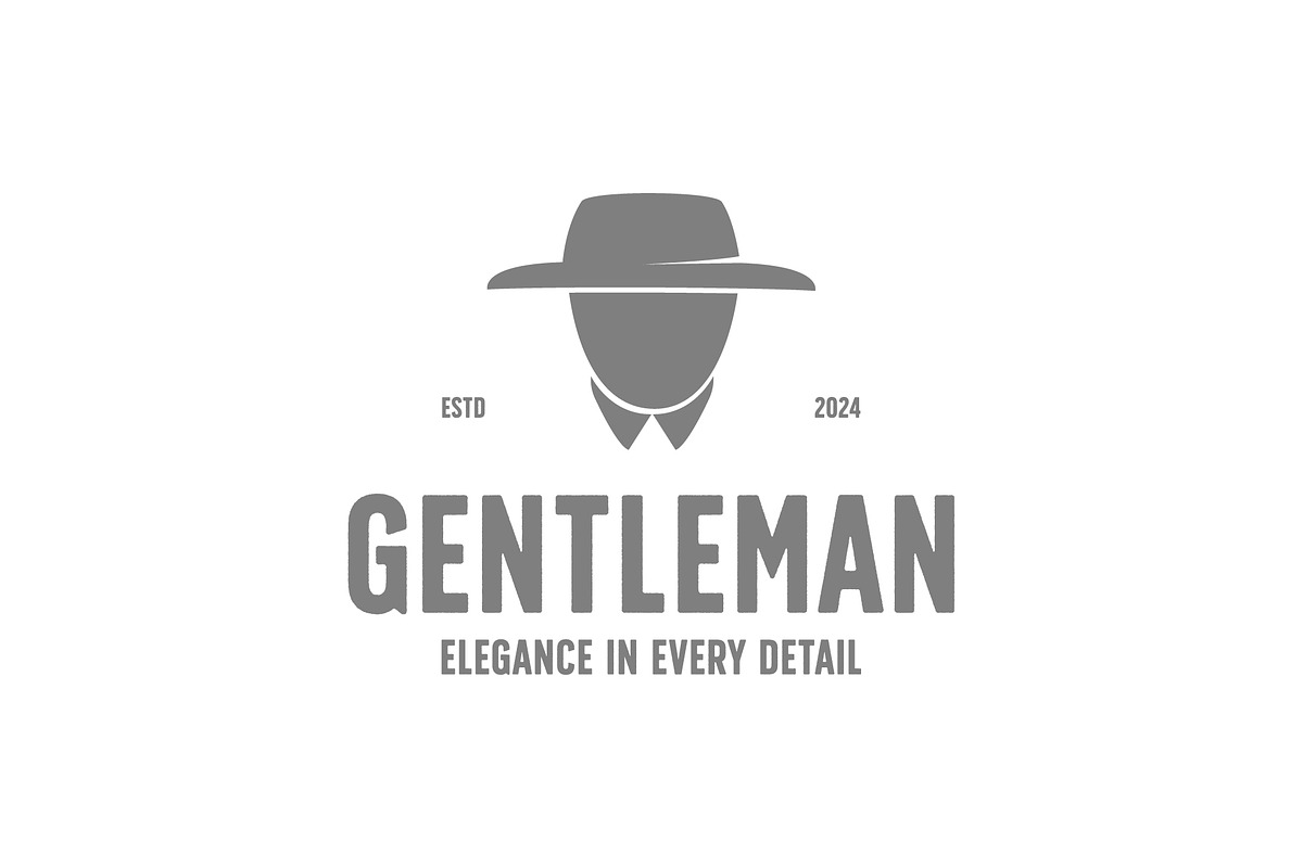 simple gentleman logo template icon, a Branding & Logo Template by Pyruos ID