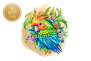 Tropical Jungle Birds Clipart Set, an Animal Illustration by The Dutch Lady Designs (Thumbnail 2 of 7)