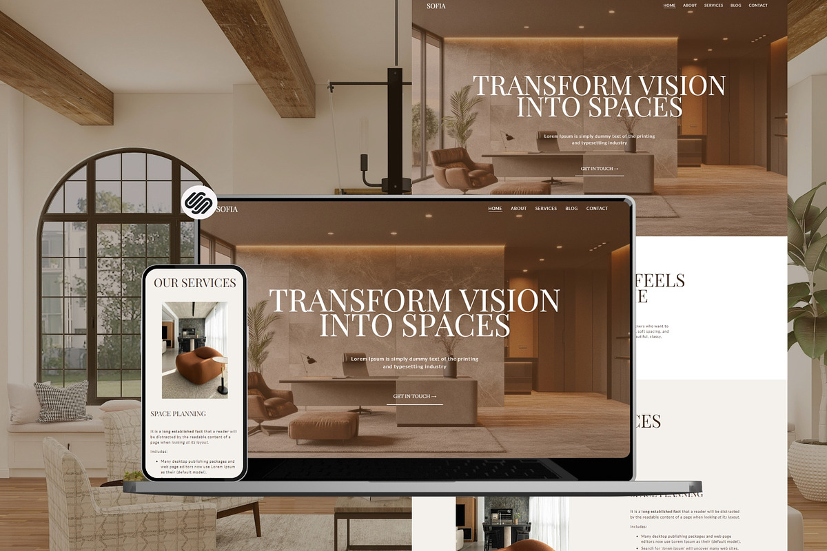 Interior Design Squarespace Template, a Squarespace Template by Sofia Designs (Photo 2 of 6)