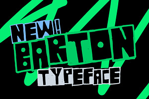 Barton - Chunky Handmade Block Font, a Handwritten Font by PlayFont Studio