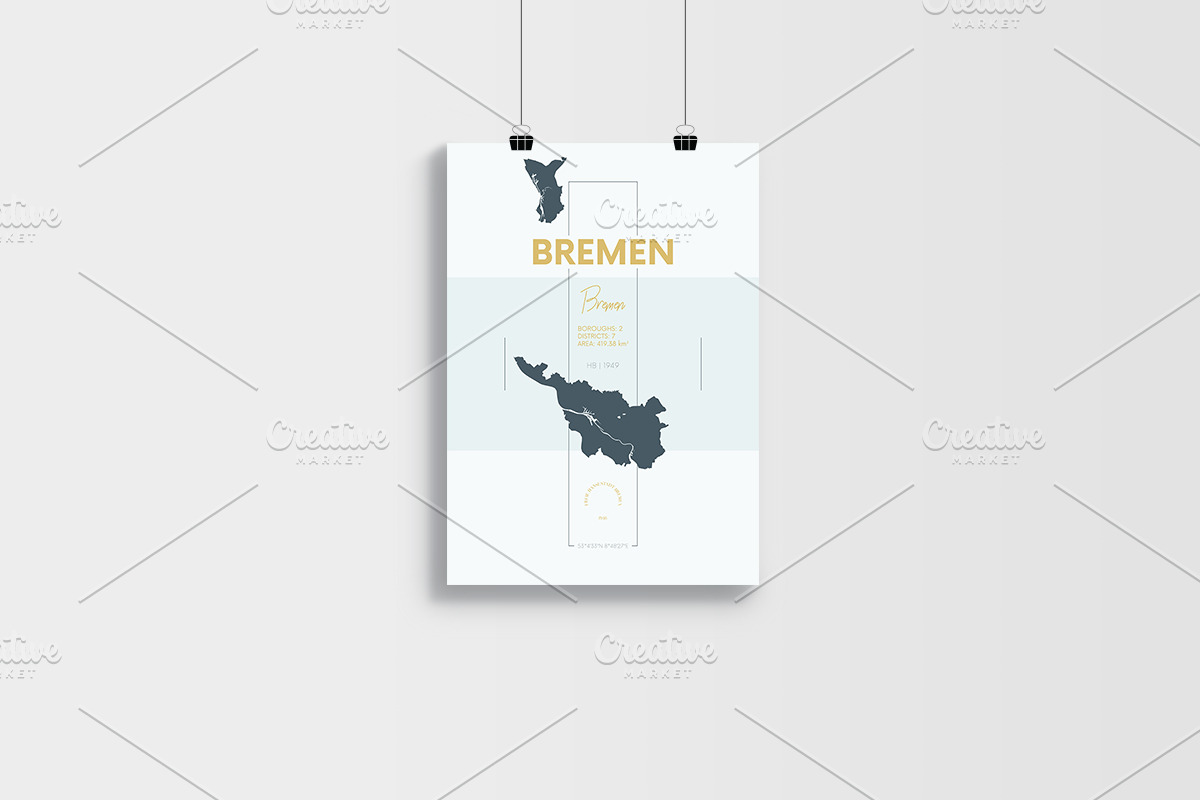 German States Maps | Poster, an Illustration by MaximGertsen (Photo 7 of 10)