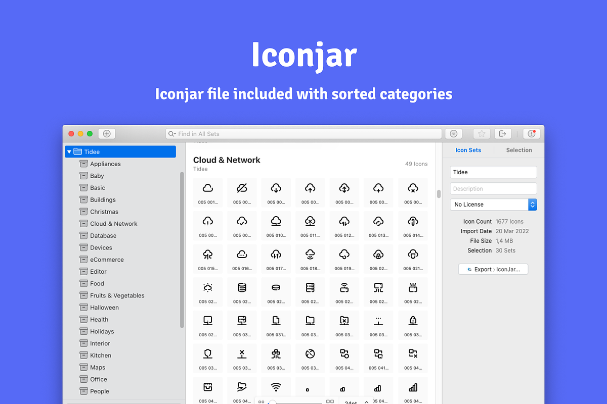 1677 Tidee icons, an Outline Icon by Icojam store (Photo 4 of 6)