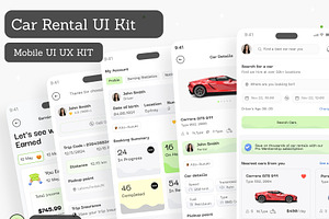 Car Rental Mobile App UI Kit, an UI Kit Template by Muhammad_Ahmad