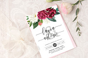 Floral Wedding Invitation Template, an Invitation Template by ShineOnWedding (Thumbnail 3 of 8)