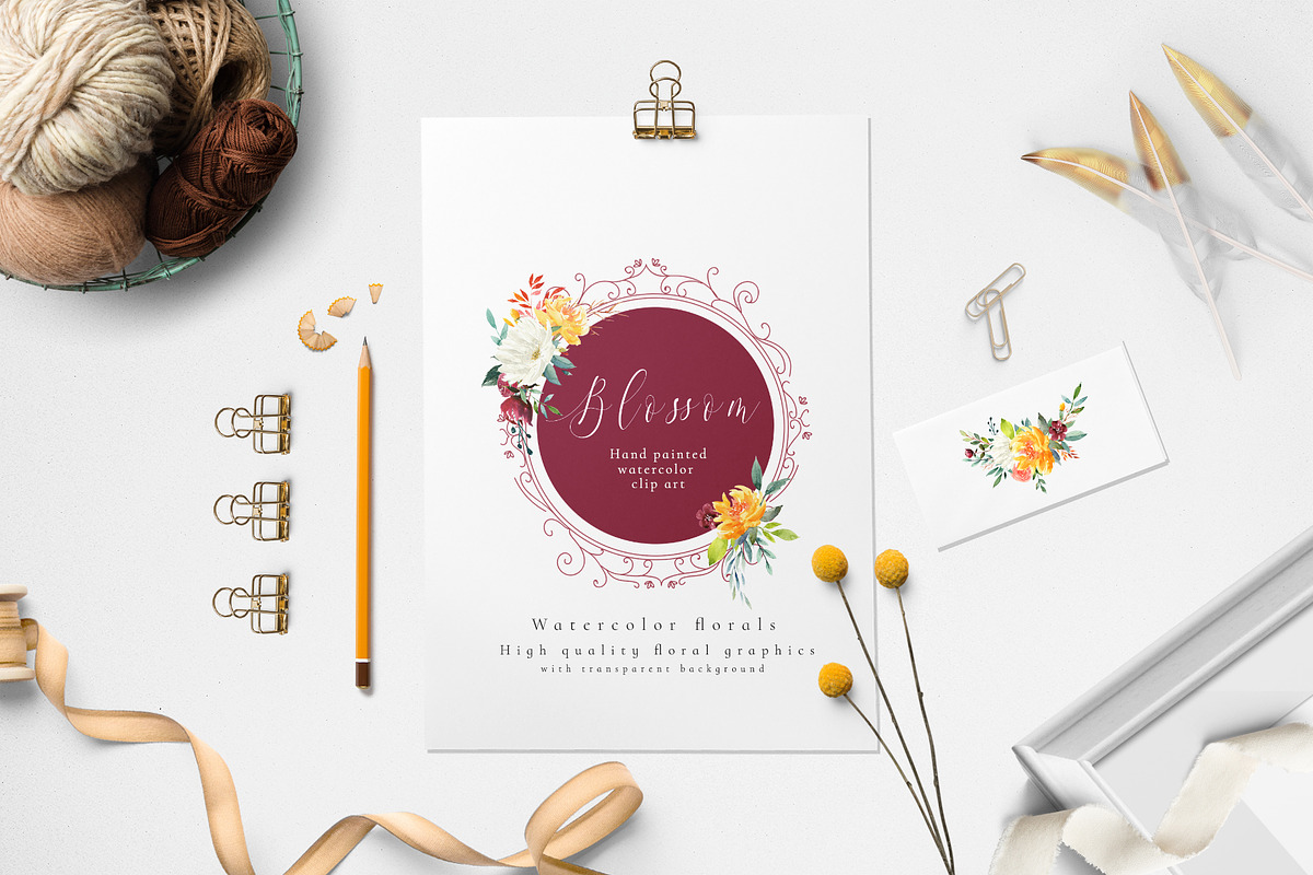 Watercolor Floral Set - Blossom, an Illustration by Pixavics (Photo 7 of 11)