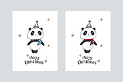 Hand drawn cute pandas, an Animal Illustration by Tkoko vectors & patterns (Thumbnail 2 of 6)