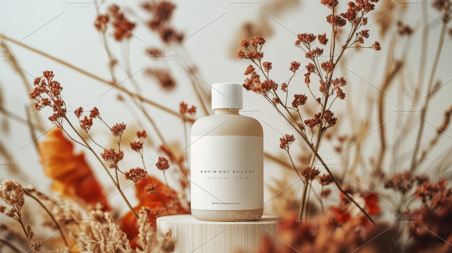 Minimalist product shot of a bottle, a Background Photo by Pixeness Studio