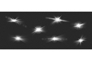 Light glow glare with flare ray, an Illustration by winwin.art