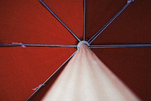 Red umbrella stock picture