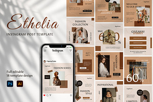 Ethelia Fashion Instagram Templates