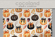 Autumn Seamless Pattern with Pumpkin, a Pattern Graphic by Kreeya Art Shop (Thumbnail 5 of 11)