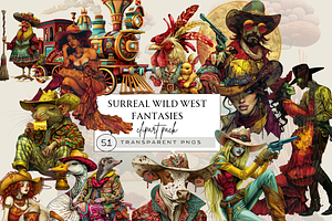 SURREAL WILD WEST FANTASIES CLIPART