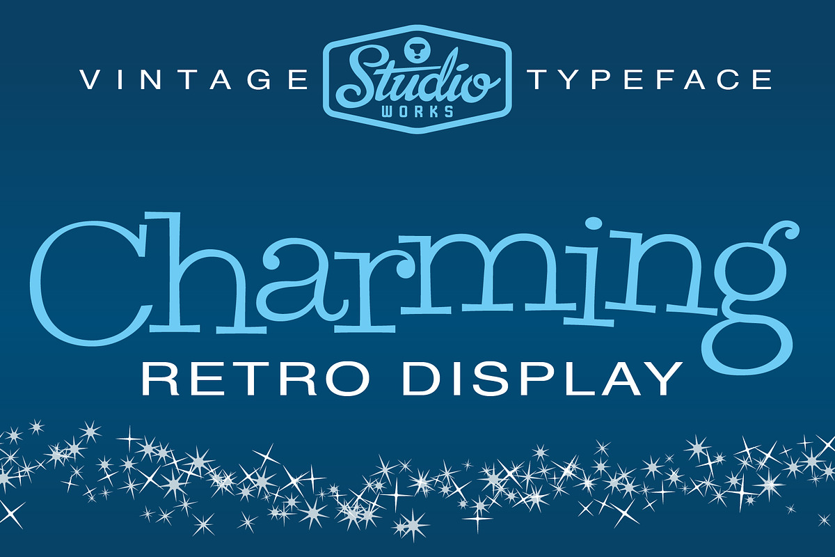 Charming | Retro Display Font!, a Slab Serif Font by StudioWorks (Photo 1 of 8)