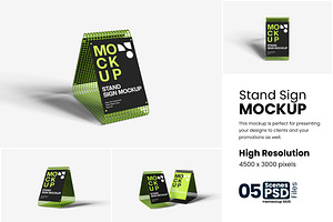 Stand Sign Mockup, an Advertising Mockup by bimockup