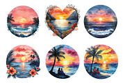 Beach Tropical Sunset PNG, an Illustration by SinaCreation (Thumbnail 2 of 5)