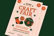 Simple Christmas Craft Fair Flyer, a Flyer Template by VectorVactory (Thumbnail 2 of 3)