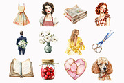 Watercolor Bad Housewife Clipart, an Illustration by Design Market (Thumbnail 2 of 4)