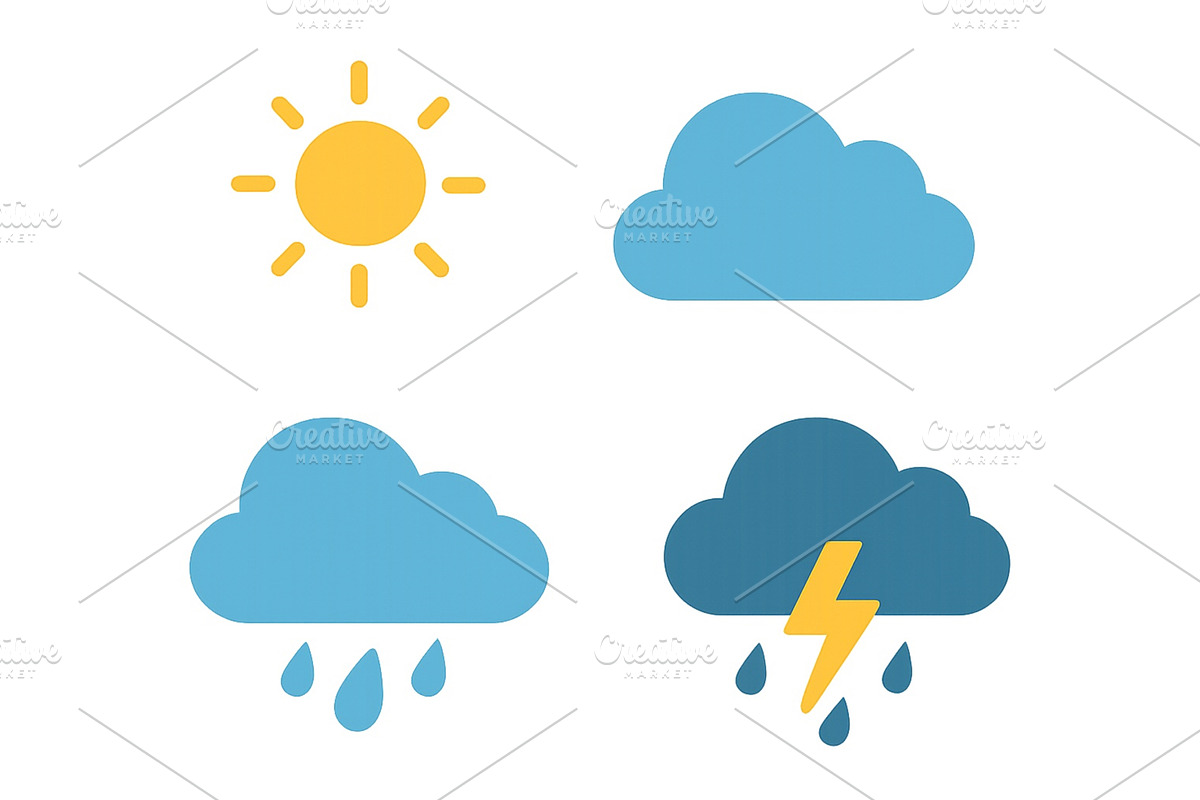 Different weather conditions, an Illustration by ZinetroN