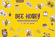 Bee Honey Illustration, an Object Illustration by Decoconio Design (Thumbnail 1 of 6)