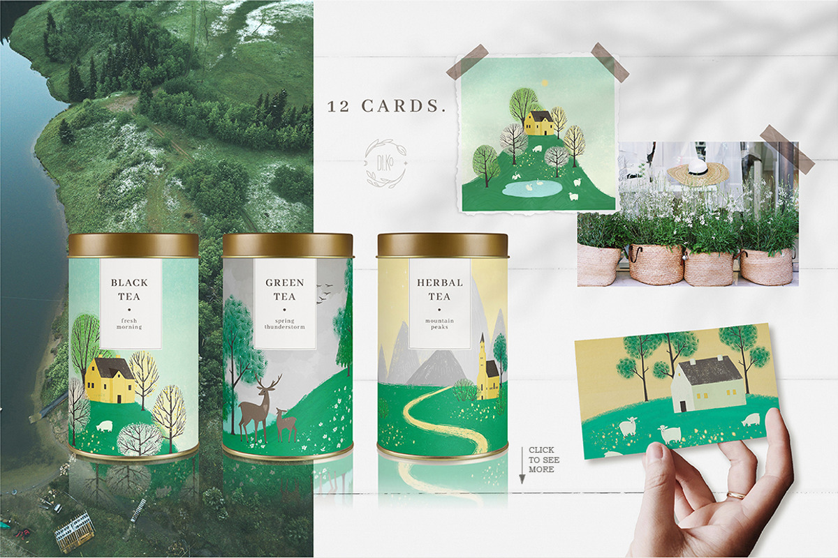 Green Flowering Land.Landscape maker, a Texture Illustration by Dinkoobraz (Photo 3 of 11)