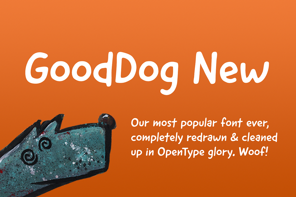 GoodDog New, a Handwritten Font by Fonthead Design (Photo 1 of 2)