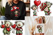 Valentine Teddy bear clipart, an Illustration by Designworld (Thumbnail 5 of 6)