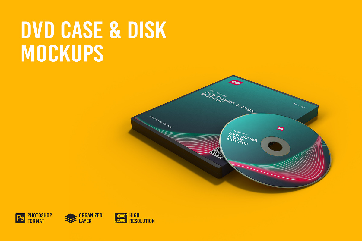 DVD Case & Disk Mockup, a Packaging Mockup by Aprndy85 (Photo 1 of 3)