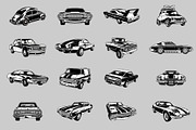 80 Monochrome classic muscle cars, a Transportation Illustration by The BolzStudio (Thumbnail 3 of 6)
