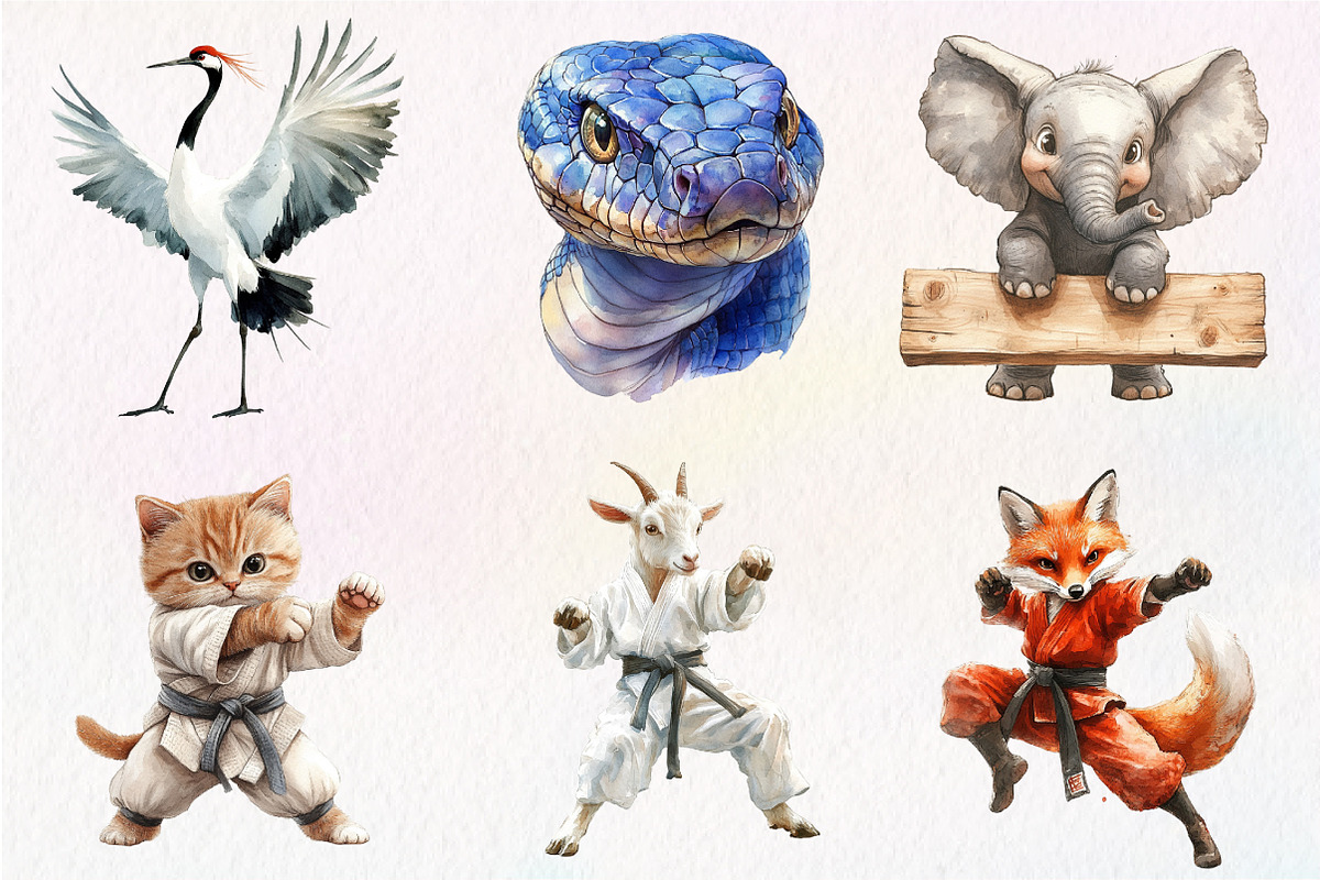 Martial Arts Animals Sublimation, an Illustration by Dream Creation (Photo 3 of 6)