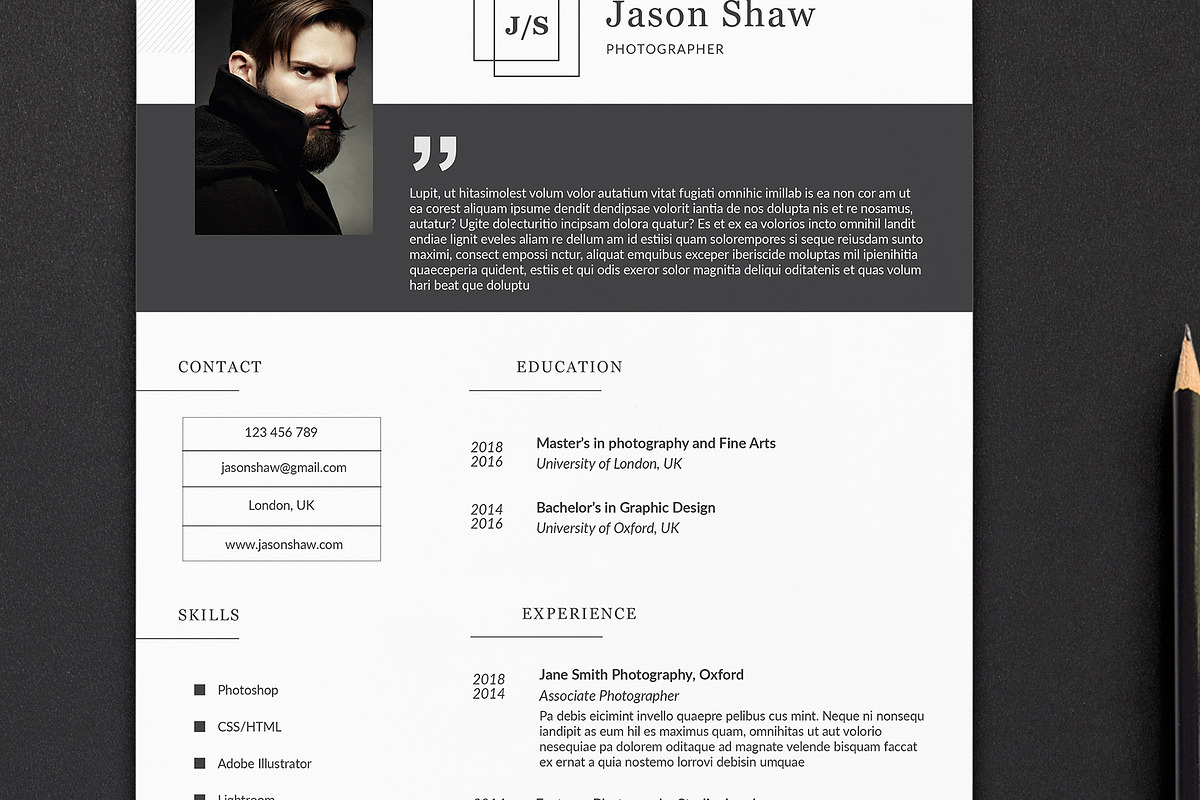Alpha Resume Template, a Resume Template by Nina Shaw (Photo 8 of 9)