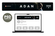 Vlogger YouTube Banner, a Social Media Template by Vaughn Studios (Thumbnail 1 of 5)