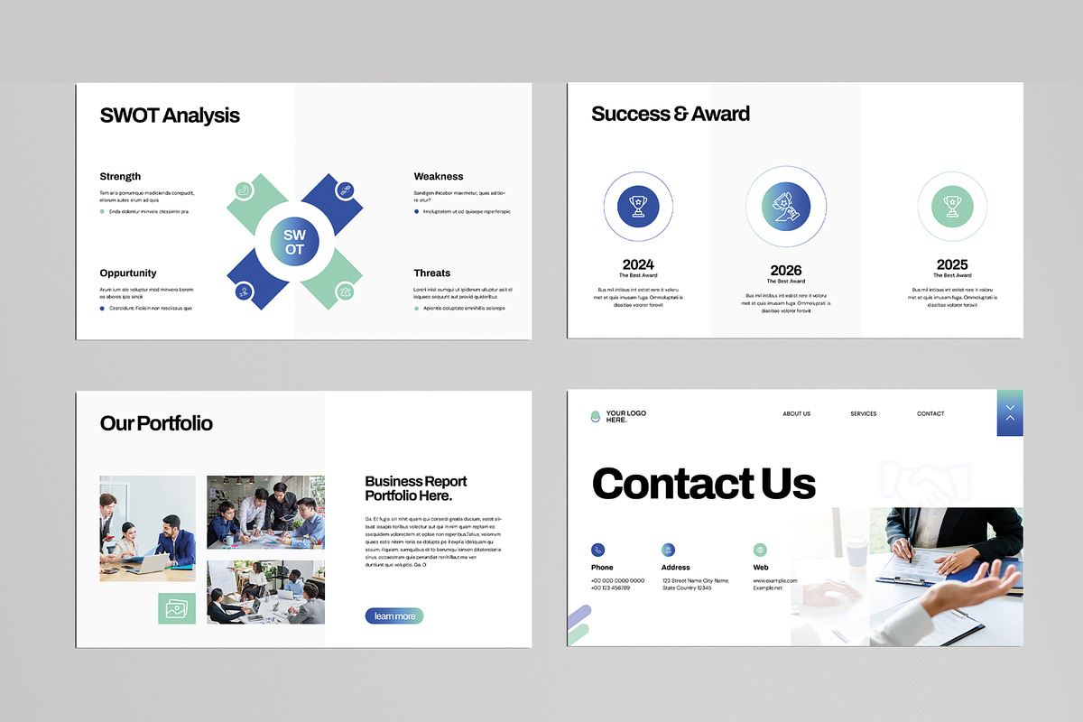 Business Report Presentation Design, a Presentation Template by MightyDesign (Photo 5 of 8)