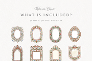 Folk Art Frame Scandinavian Frame, a Decorative Illustration by Invite to Clipart (Thumbnail 4 of 9)