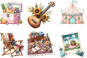 Picnic Party Music Festival Clipart, an Illustration by Designking (Thumbnail 3 of 4)
