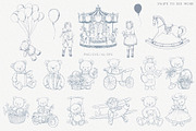 Vintage nursery clipart bundle, an Object Illustration by Sensual Art (Thumbnail 2 of 13)