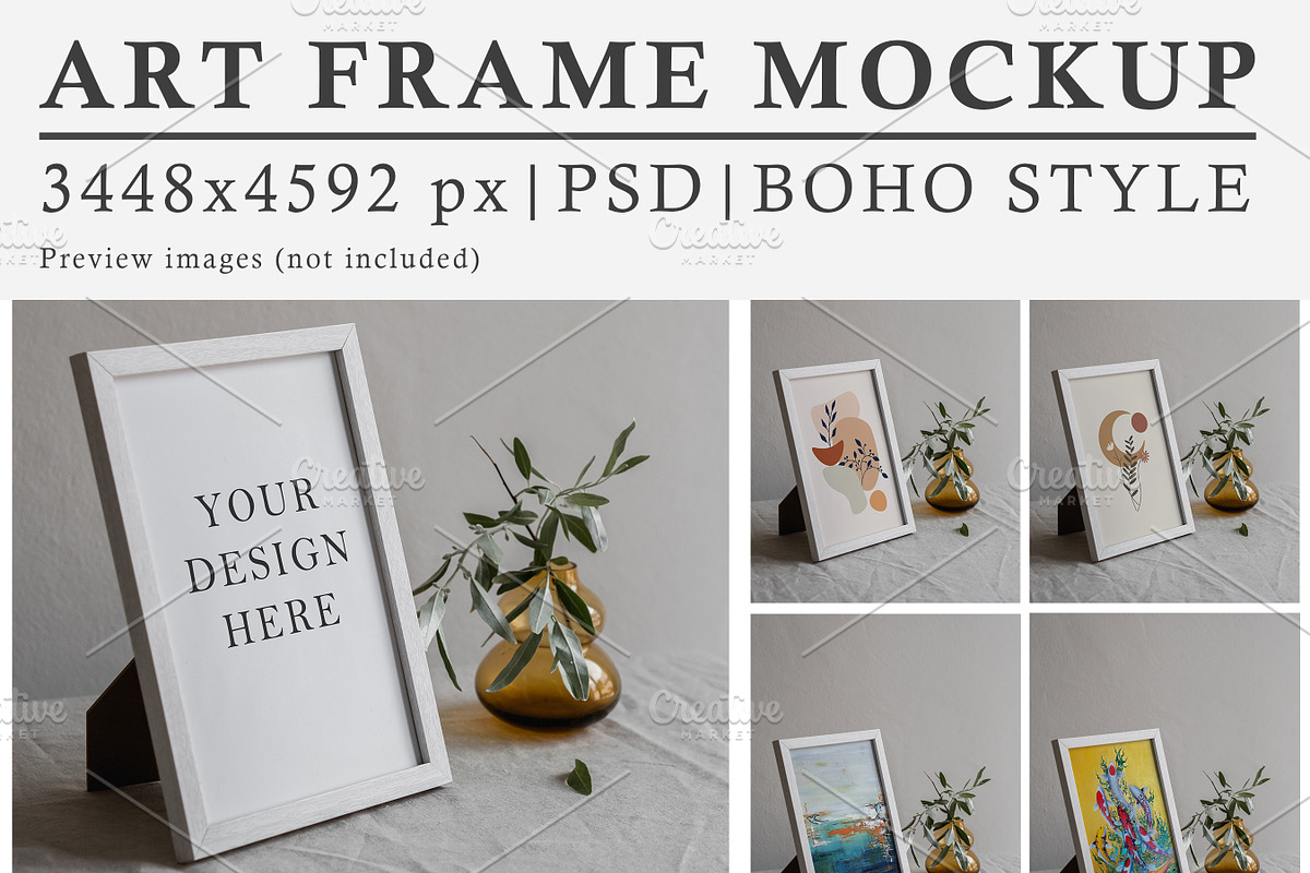 Small Art Showing frame mockup | PSD, a Print Template by Nurlan's shop (Photo 1 of 3)