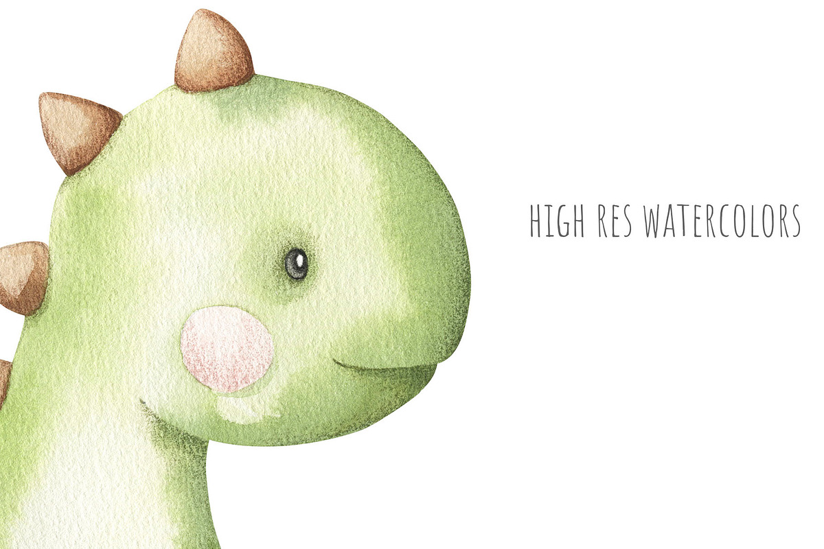 Dinosaurs name creator watercolor, an Illustration by Alesya Pytskaya (Photo 7 of 8)