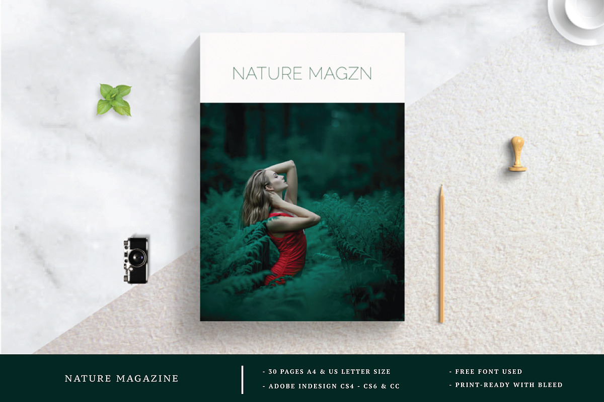 Nature Magazine, a Magazine Template by Alhaytar (Photo 1 of 15)