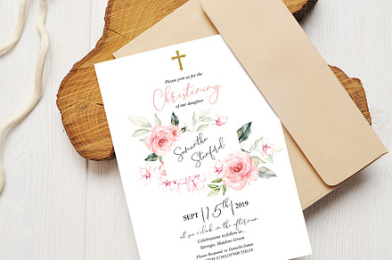 Christening Invitation Template
