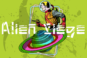 Alien siege hand drawn display font
