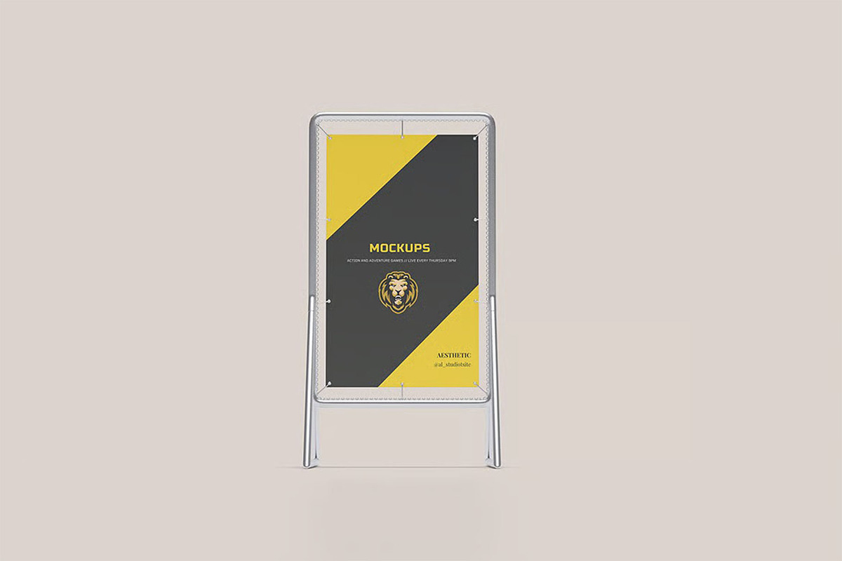 Banner Frame Mockup, an Advertising Mockup by zpackcreative (Photo 2 of 4)