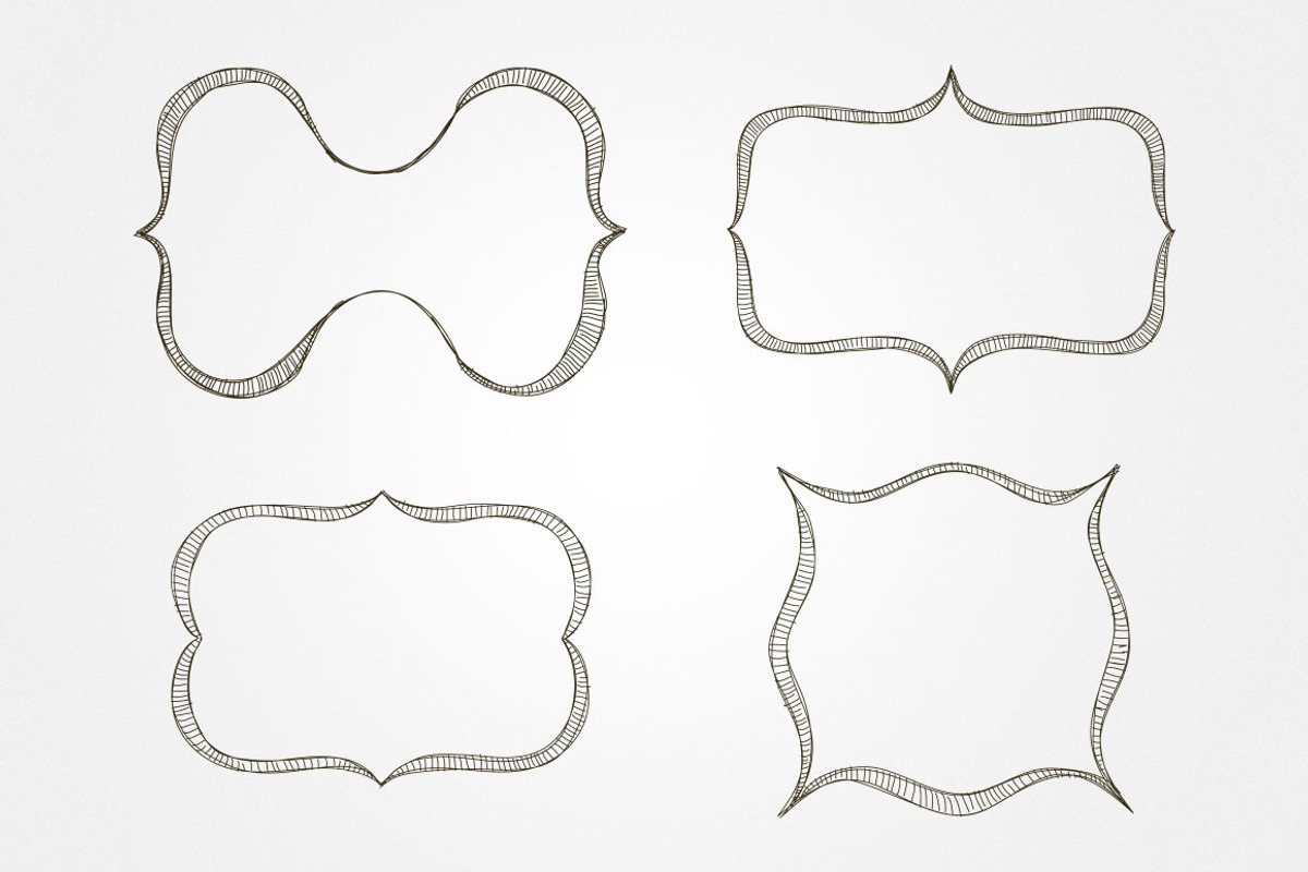 Hand Drawn Vector Borders and Frames, an Illustration by Prixel Creative