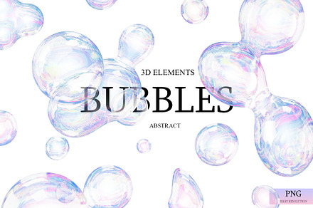 Abstract 3D Bubbles Collection, a Graphic by MayaNavits