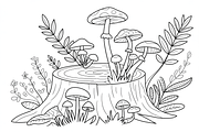 Mushroom Coloring Pages featuring, an Icon by Amazin_art (Thumbnail 7 of 9)