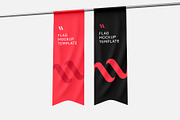 Hanging Flag Banner Mockup Set, an Advertising Mockup by graphypix (Thumbnail 1 of 4)
