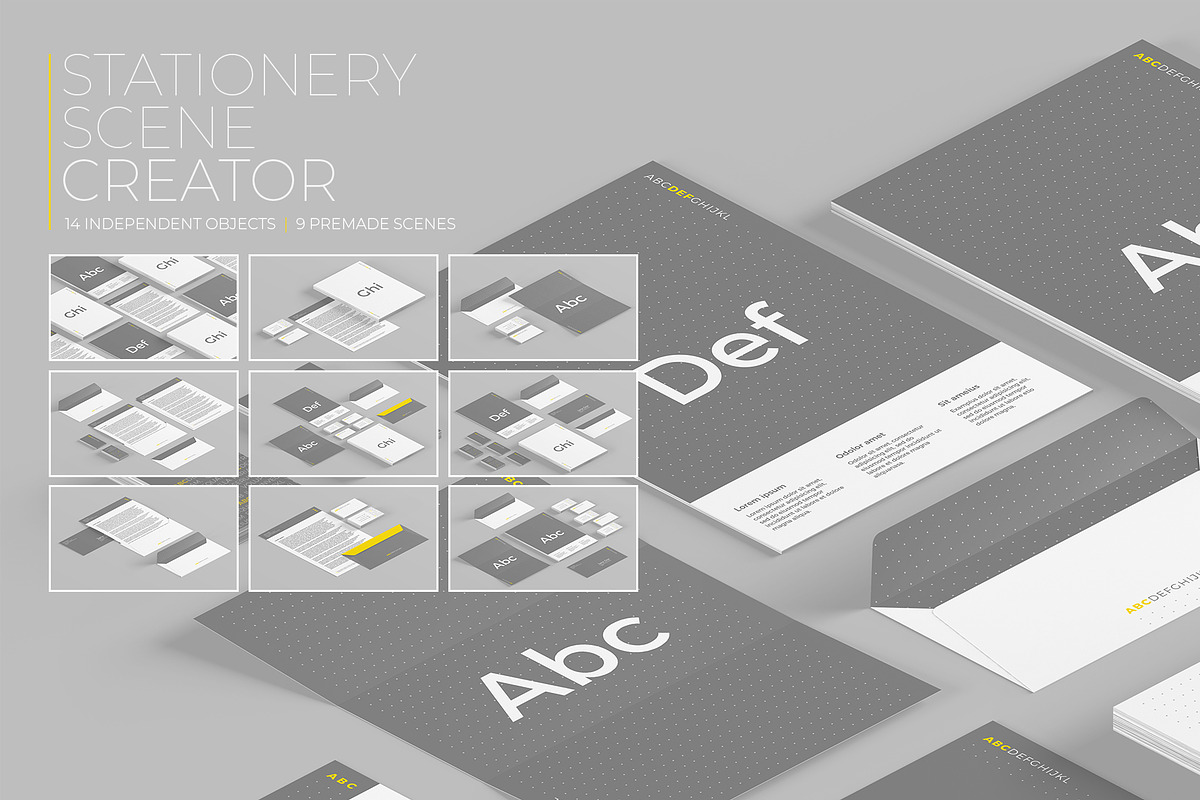 Stationery Scene Creator, a Product Mockup by KIPET (Photo 1 of 13)