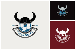 Viking Soccer Team Logo